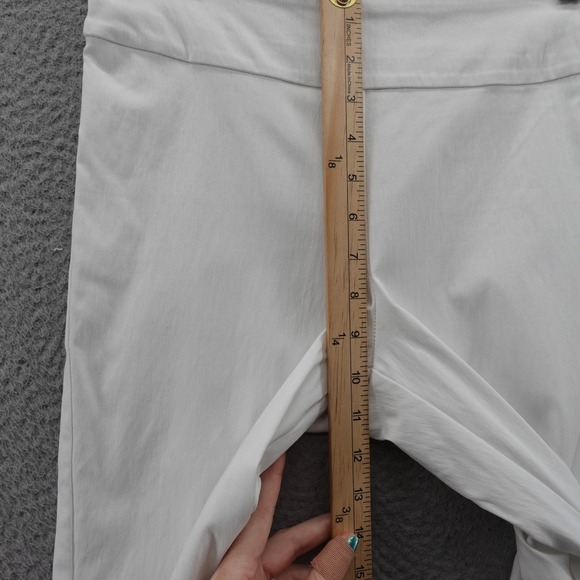 Krazy Larry Pull On Capri Pants 4 White Womens Stretch Nylon Blend Made in USA - Picture 8 of 12